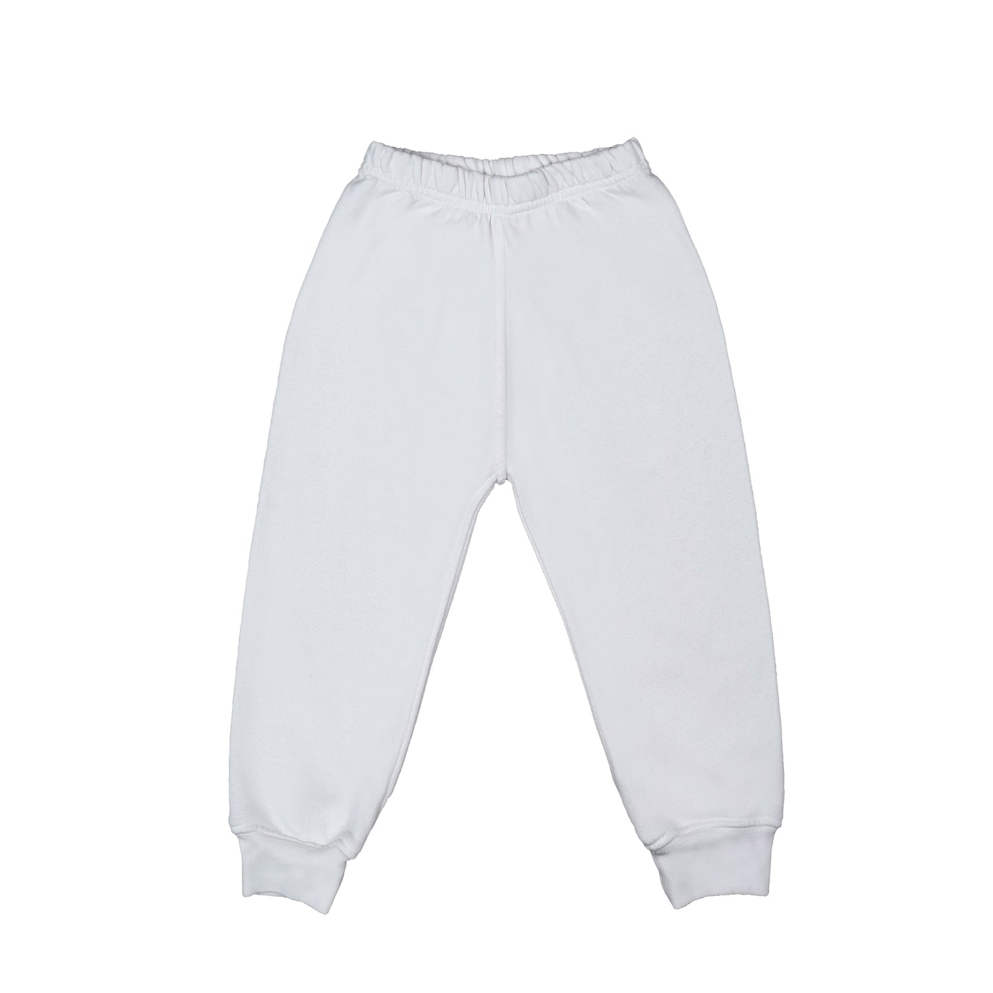 ORGANIC UNISEX KIDS SWEATPANTS - PFD/WHITE