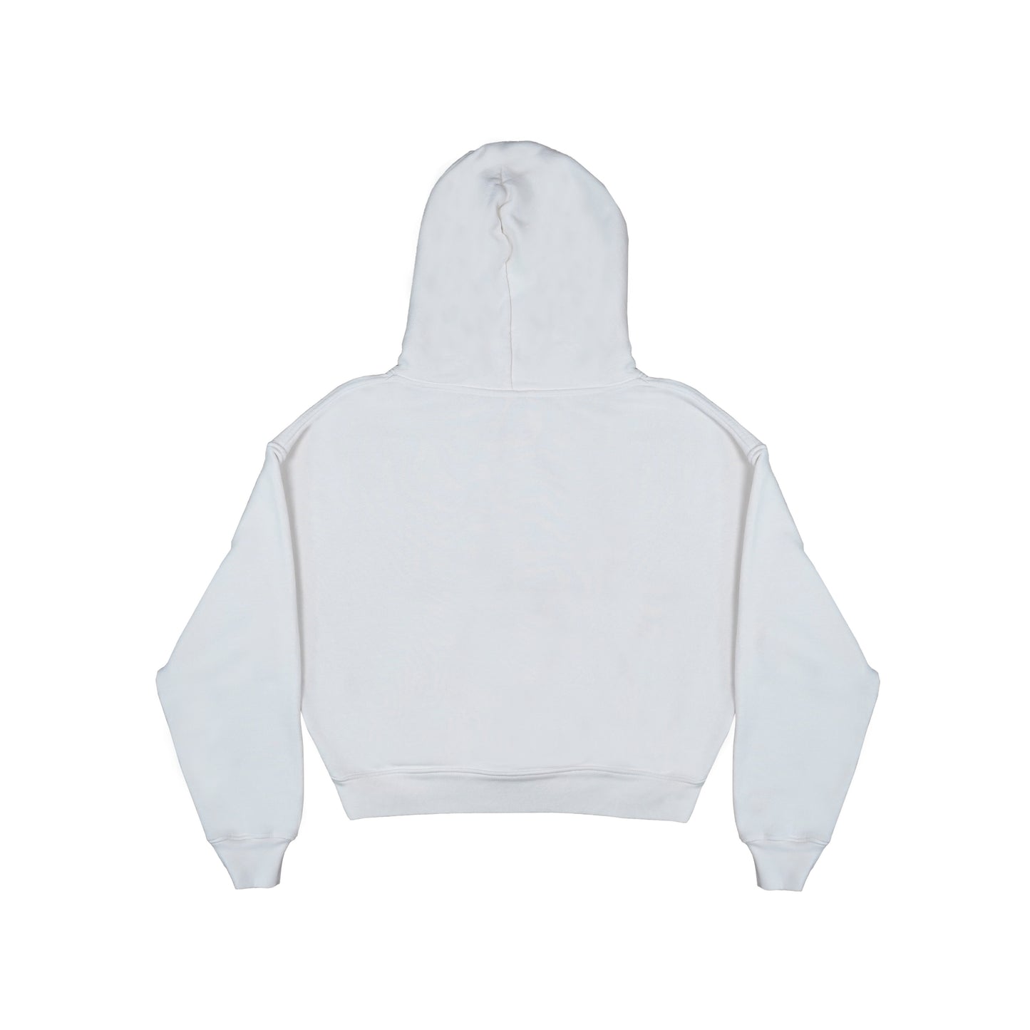 ORGANIC WOMENS CROP HOODIE - PFD/WHITE