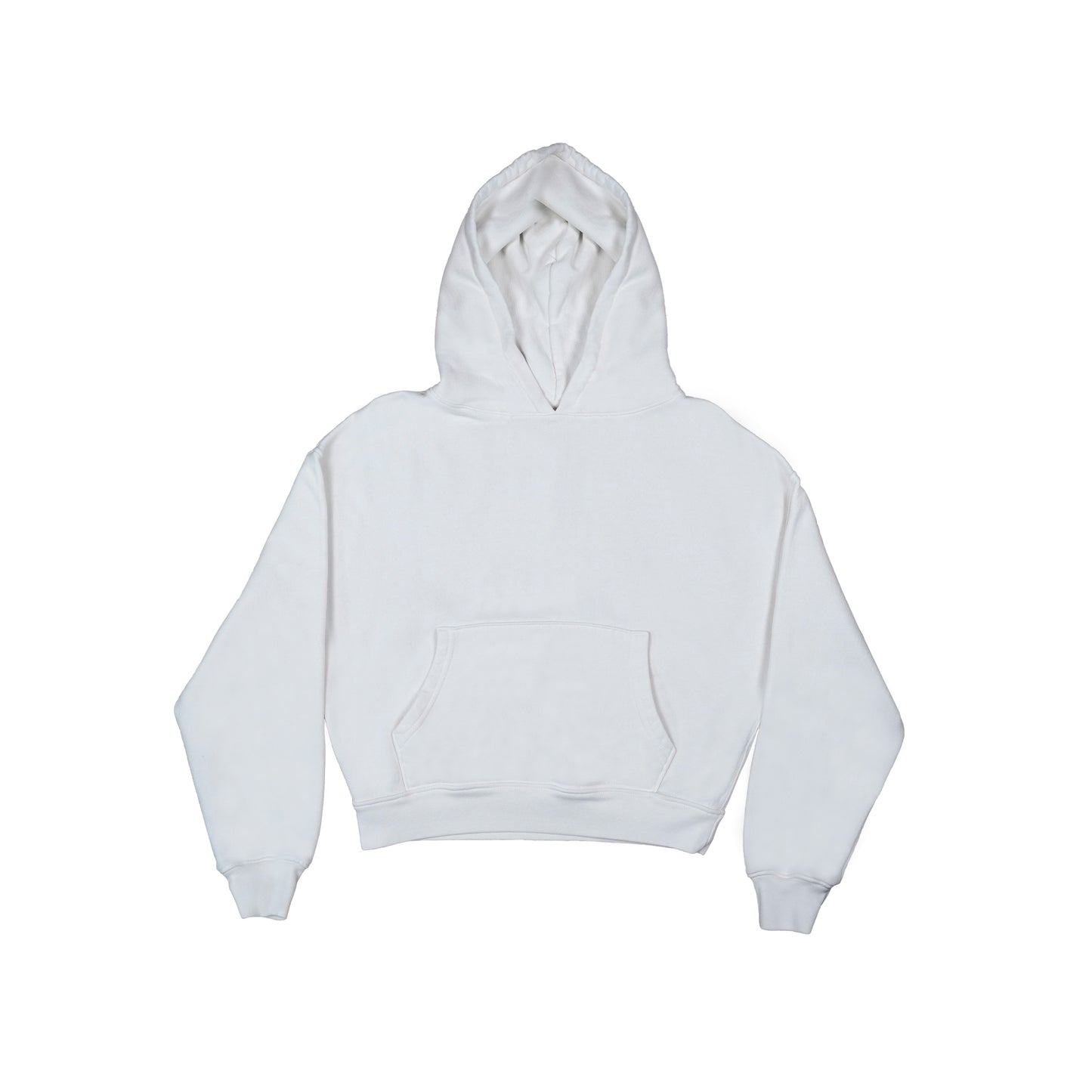 ORGANIC WOMENS CROP HOODIE - PFD/WHITE