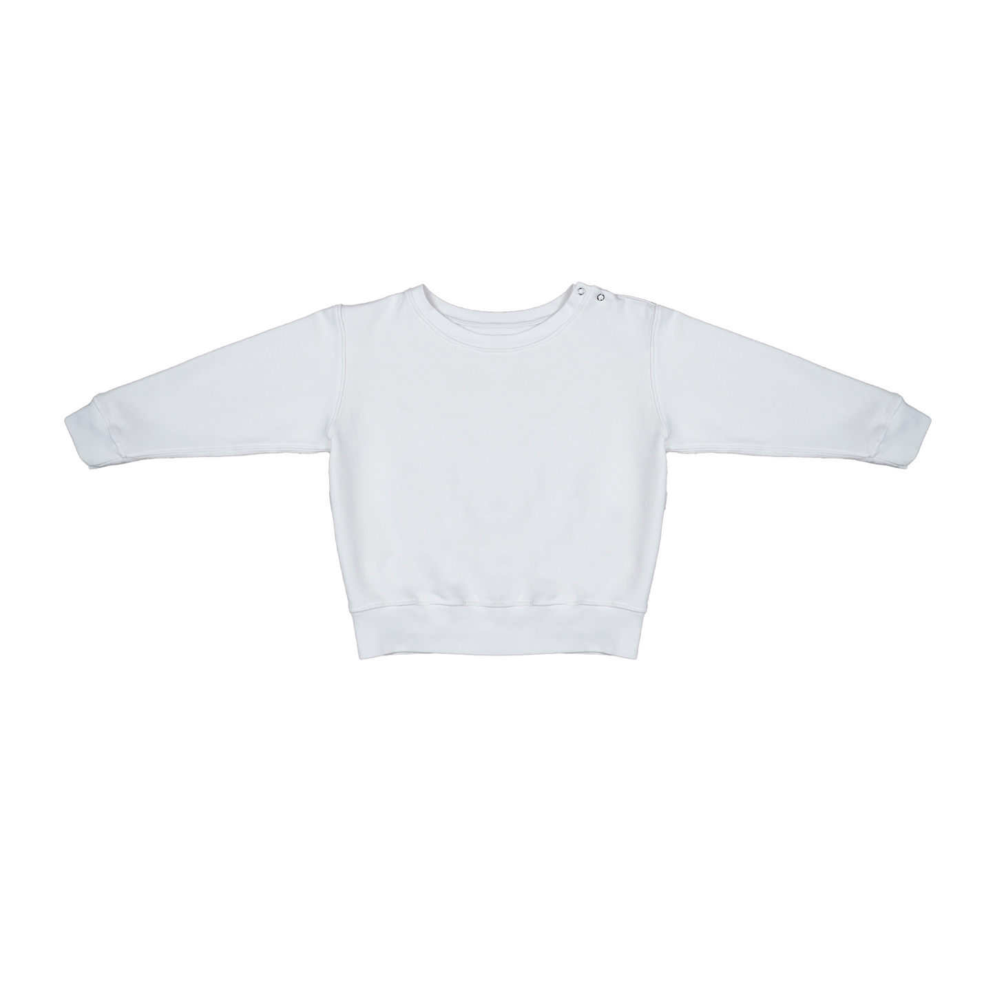 ORGANIC BABY CREWNECK SWEATSHIRT - PFD/WHITE